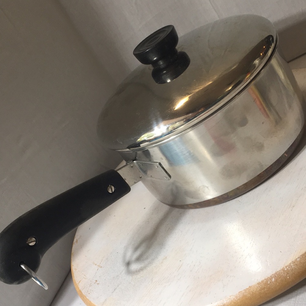 Vintage copper bottom stainless steel Paul Revere ware 2 quart saucepan